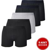 Tudors Erkek 5'li Pamuklu Likralı Esnek Kumaş Boxer - Renkli - 3XL