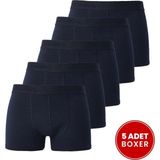 Tudors Erkek 5'Li Pamuklu Likralı Esnek Kumaş Boxer,Lacivert Xl