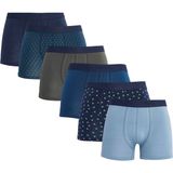 Tudors Erkek 6'lı Pamuklu Likralı Esnek Kumaş Premium Seri Boxer - Renkli