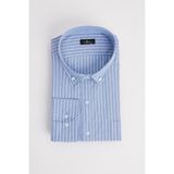 Tudors Erkek Big Size Büyük Beden Çizgili Gömlek - Multicolor - 4XL