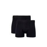 Tudors Erkek Boxer, 2'li Set, Pamuk Likralı, Premium Seri, Esnek Kumaş, Siyah, M Beden