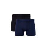 Tudors Erkek Boxer, 2'li Set, Pamuk Likralı, Premium Seri, Esnek Kumaş, Siyah, S Beden