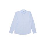 Tudors Erkek Modern Fit Dar Kesim Pamuklu Kolay Ütü Armürlü Mavi Gömlek - 2XL