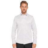 Tudors Erkek Modern Slim Fit Düz Saten Pamuklu Gri Gömlek - 2XL
