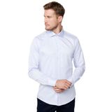 Tudors Erkek Modern Slim Fit Düz Saten Pamuklu Mavi Gömlek,Mavi5 L