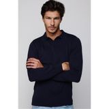 Tudors Erkek Polo V Yaka Lacivert Triko Kazak, Standart Fit, M