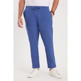 Tudors Erkek Regular Fit Beli Lastikli Bağcıklı Jogger İndigo Pantolon Rahat Kesim Yan Cepli - 36