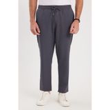 Tudors Erkek Regular Fit Beli Lastikli Bağcıklı Jogger Koyu Gri Pantolon Rahat Kesim Yan Cepli