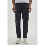 Tudors Erkek Regular Fit Bol Kesim Denim Yıkamalı Efektli Esnek Gri Jean Kot Pantolon