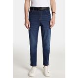 Tudors Erkek Regular Fit Bol Kesim Denim Yıkamalı Efektli Esnek Lacivert Jean Kot Pantolon