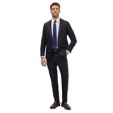 Tudors Erkek Regular Fit Esnek Likralı Kumaş Mono Yaka Kapaklı Cepli lacivert Takım Elbise - 6 Drop - 54