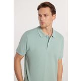 Tudors Erkek Regular Fit Klasik Kesim %100 Pamuk Düz Pike Mint Polo Yaka Tişört