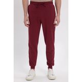 Tudors Erkek Regular Fit Klasik Kesim Beli Bağcıklı Jogger Cepli Lastikli Paça Bordo Eşofman Altı