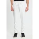 Tudors Erkek Regular Fit Klasik Kesim Beli Lastikli Bağcıklı Koyu Beyaz Jogger Pantolon