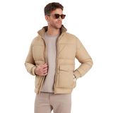 Tudors Erkek Regular Fit Klasik Kesim Çift Cepli Lastikli Sıcak Tutan Dik Yaka Kum Rengi Mont - 2XL