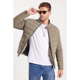 Tudors Erkek Regular Fit Klasik Kesim Dik Yaka Çift Cepli Sıcak Tutan Haki Şişme Mont - 2XL