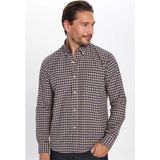 Tudors Erkek Regular Fit Klasik Kesim Düğmeli Yaka Küçük Kareli Pamuklu Gömlek - 2XL - Multicolor