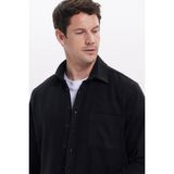 Tudors Erkek Regular Fit Klasik Kesim Düz Cepli Koyu Siyah Oduncu Gömlek - 2XL