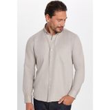Tudors Erkek Regular Fit Klasik Kesim Düz Yaka Düğmeli Cepli Taş Gömlek - 2XL