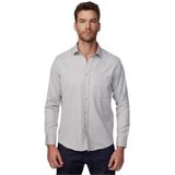 Tudors Erkek Regular Fit Klasik Kesim Kravatlık Armürlü Taş Gömlek - 2XL