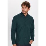 Tudors Erkek Regular Fit Klasik Kesim Pamuklu Küçük Kareli Düğmeli Yaka Gömlek - Multicolor