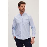 Tudors Erkek Regular Fit Klasik Kesim Premium Oxford %100 Pamuk Mavi Gömlek
