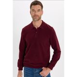 Tudors Erkek Regular Fit Klasik Kesim Uzun Kollu Bordo Polo Yaka Sweatshirt