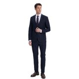 Tudors Erkek Regular Fit Lacivert mono Yaka Beli Bağcıklı Torba Cepli Takım Elbise - 6 Drop - 48
