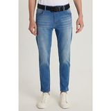 Tudors Erkek Regular Fit Normal Kesim Denim Yıkamalı Düz Paça Jean Kot Pantolon,Mavi 30