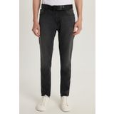 Tudors Erkek Regular Fit Normal Kesim Denim Yıkamalı Düz Paça Siyah Jean Kot Pantolon