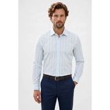 Tudors Erkek Regular Fit Rahat Kesim %100 Pamuk Premium Rahat Kumaş Uzun Kollu Kareli Gömlek - XL