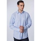 Tudors Erkek Regular Fit Rahat Kesim Oversize %100 Pamuk Keten Doku Çizgili Gömlek - Karışık - XL
