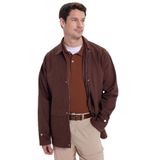 Tudors Erkek Relax Fit Rahat Kesim %100 Pamuk Çift Cepli Fermuarlı Kiremit Mont Gömlek - 2XL