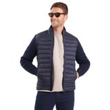 Tudors Erkek Relax Fit Rahat Kesim Kapitone Kollar Triko Çift Cepli Sıcak Tutan Lacivert Mont - 2XL