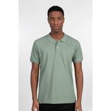Tudors Erkek Slim Fit Dar Kesim %100 Pamuk Düz Pike Mint Polo Yaka Tişört - 2XL