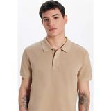 Tudors Erkek Slim Fit Dar Kesim %100 Pamuk Kısa Kollu Polo Yaka Taş Tişört - 2XL