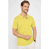 Tudors Erkek Slim Fit Dar Kesim %100 Pamuk Yeşil Polo Yaka Tişört