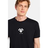Tudors Erkek Slim Fit Dar Kesim %100 Pamuk Yumuşak Dokulu Baskılı Siyah Bisiklet Yaka Tişört - Siyah2