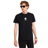 Tudors Erkek Slim Fit Dar Kesim %100 Pamuk Yumuşak Dokulu Baskılı Siyah Bisiklet Yaka Tişört - Siyah3 - XL