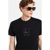 Tudors Erkek Slim Fit Dar Kesim %100 Pamuk Yumuşak Dokulu Baskılı Siyah Bisiklet Yaka Tişört - Siyah5 - XL