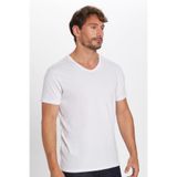 Tudors Erkek Slim Fit Dar Kesim %100 Pamuk Yumuşak Dokulu Beyaz V Yaka Tişört