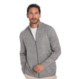 Tudors Erkek Slim Fit Dar Kesim Açık Dik Yaka Fermuarlı Düz Hırka,Gri 2Xl