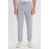 Tudors Erkek Slim Fit Dar Kesim Beli Bağcıklı 3 Cepli Geniş Paça Gri Eşofman Altı