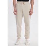 Tudors Erkek Slim Fit Dar Kesim Beli Bağcıklı 3 Cepli Geniş Paça Kemik Eşofman Altı
