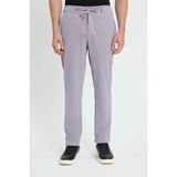 Tudors Erkek Slim Fit Dar Kesim Beli Lastikli Bağcık Detaylı Gri Pantolon - 2XL