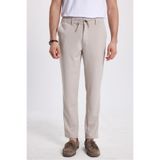 Tudors Erkek Slim Fit Dar Kesim Beli Lastikli Bağcık Detaylı Taş Pantolon