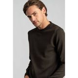 Tudors Erkek Slim Fit Dar Kesim Bisiklet Yaka Antrasit Triko Kazak