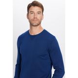 Tudors Erkek Slim Fit Dar Kesim Bisiklet Yaka Lacivert Triko Kazak - XL