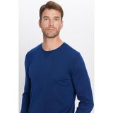 Tudors Erkek Slim Fit Dar Kesim Bisiklet Yaka Lacivert Triko Kazak