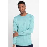 Tudors Erkek Slim Fit Dar Kesim Bisiklet Yaka Mint Rengi Triko Kazak - Yeşil